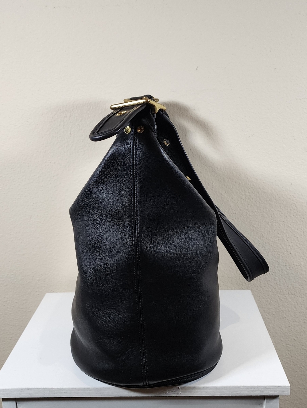 Vintage Coach Navy Duffle Sac #9085 - Picture 9 of 16